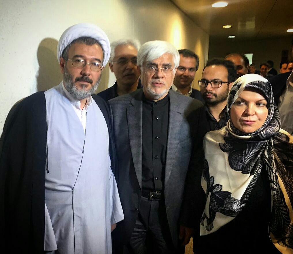 عکس یادگاری روحانی سرشناس تبریزی با عارف و همسرش