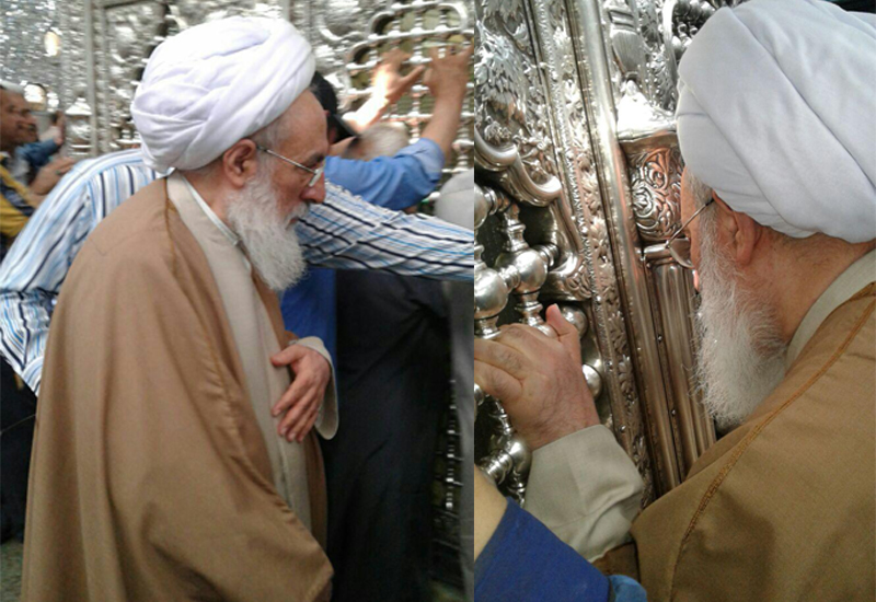 حضور آیت الله شبستری در جمع مدافعان حرم حضرت زینب