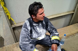 آتش‌سوزی در نیروگاه حرارتی تبریز + تصاویر