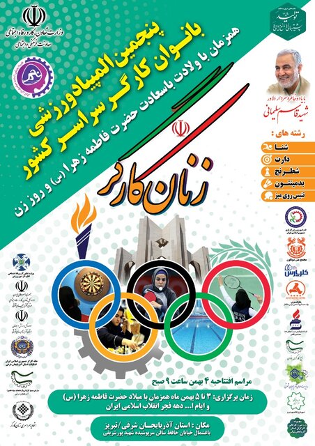 برگزاری پنجمین المپیاد ورزشی بانوان کارگر سراسر کشور در آذربایجان شرقی