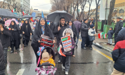 باران هم به سیل جمعیت تبریز پیوست